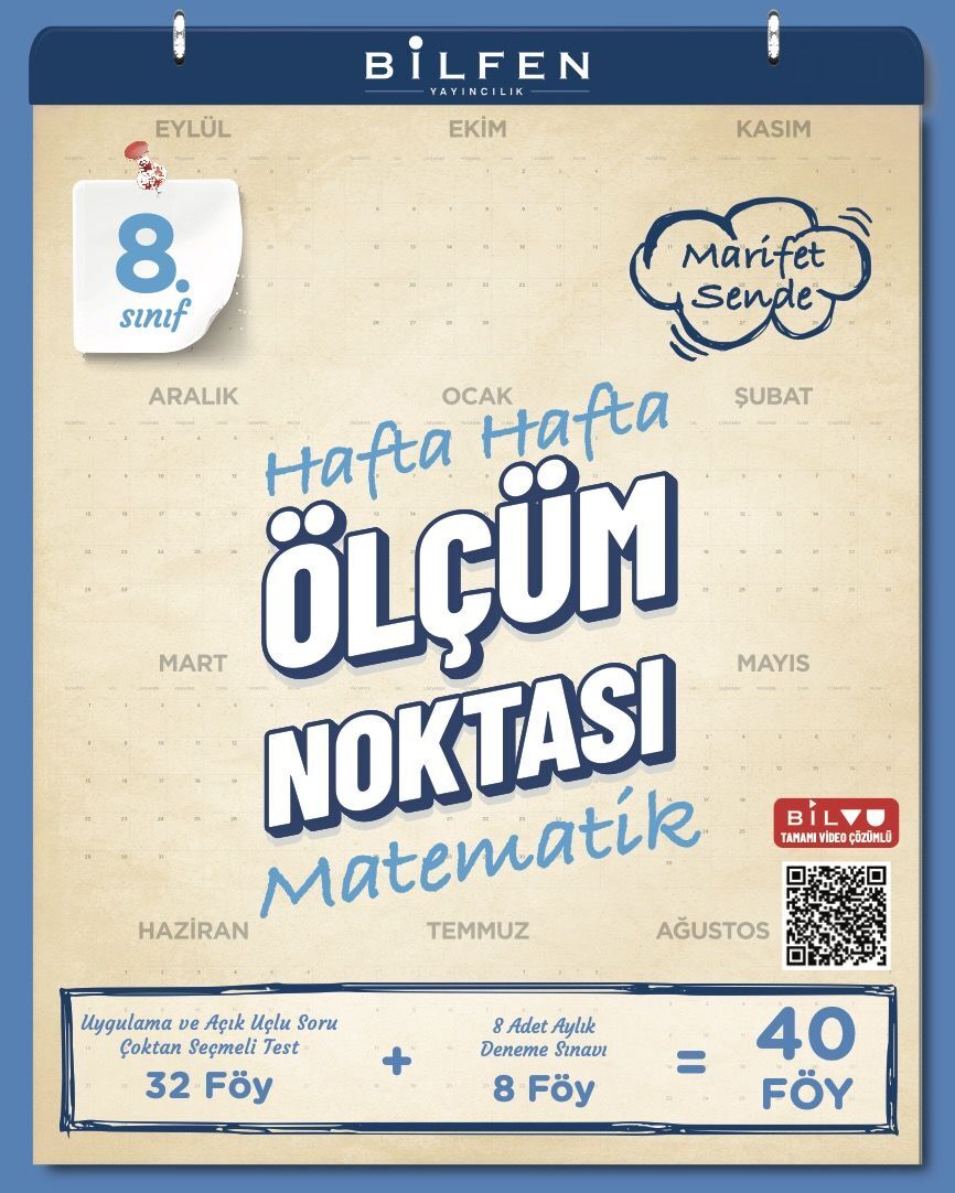 8.SINIF MATEMATİK HAFTA HAFTA ÖLÇÜM NOKTASI