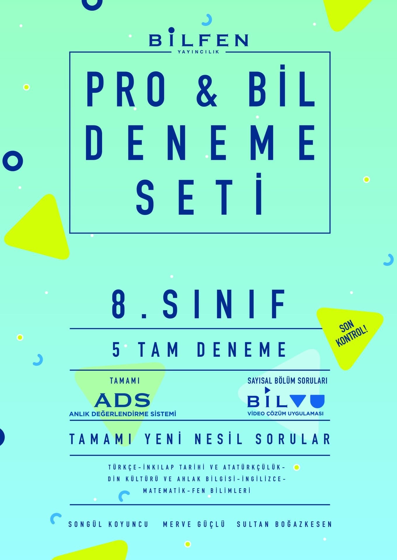 8. SINIF PROBİL 5' Lİ DENEME SETİ