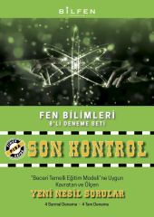 8. SINIF SON KONTROL FEN BİLİMLERİ DENEME